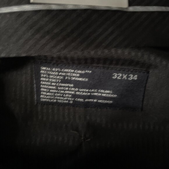 J.Ferrar Slim Fit Ultra Comfort Navy Dress Pants 32x34 Recycled Polyester Wrinkl - Picture 5 of 13